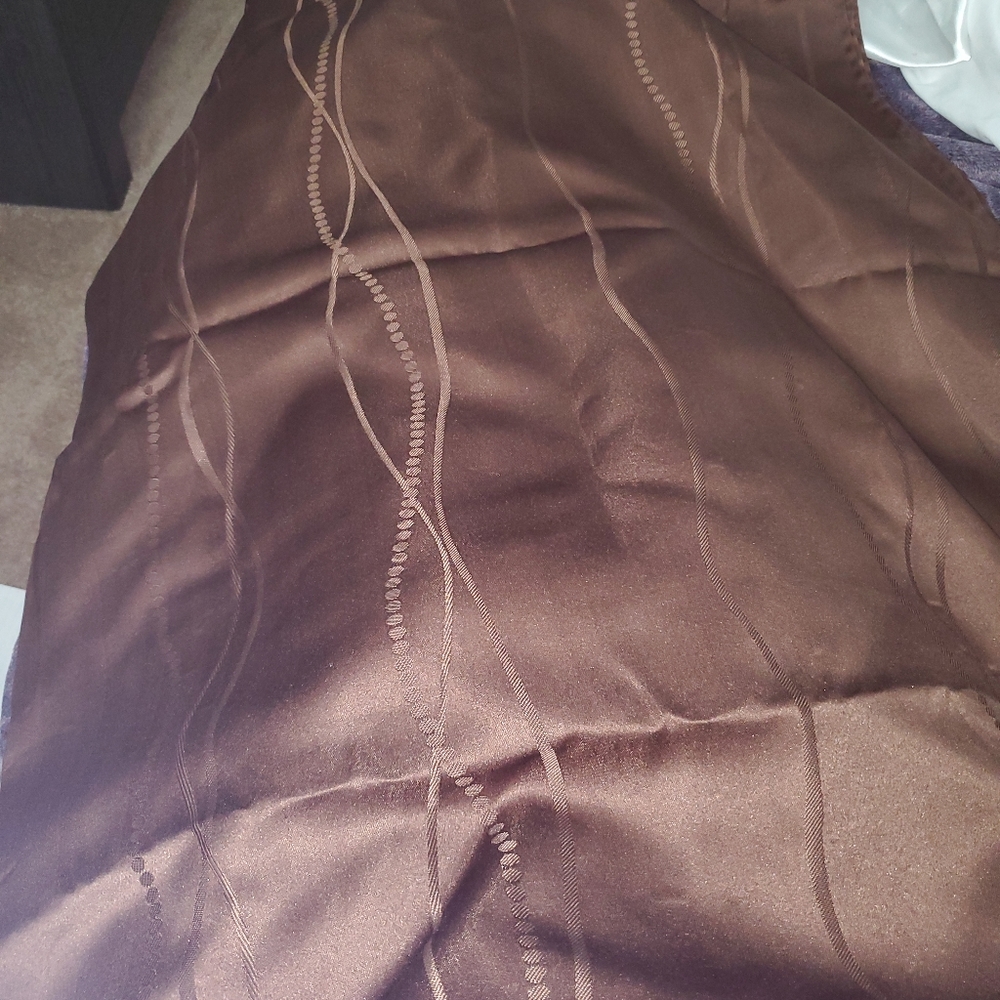 Brown tablecloth